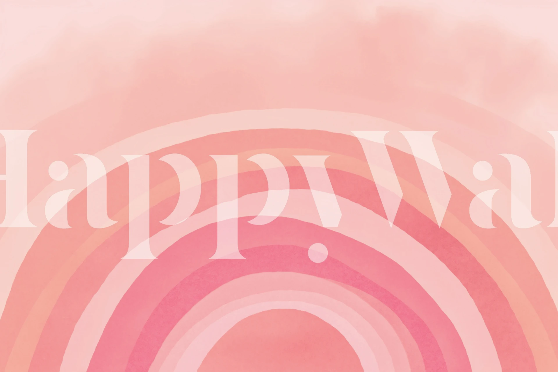 Papel de parede Whimsy Boho pastel pink rainbow no quarto