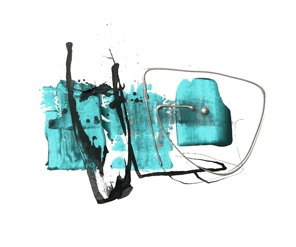 Close Relation Turquoise Abstract Art