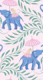 Monkey and elephant with pink