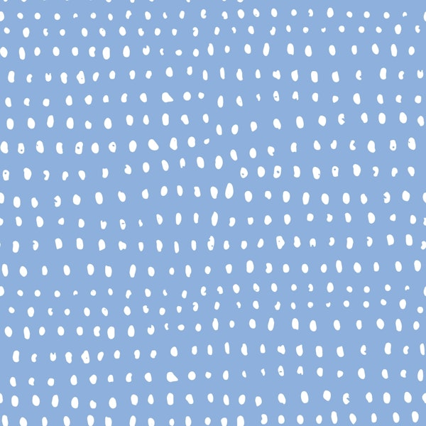 Hand drawn dots on blue