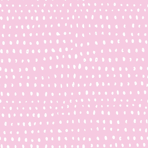Hand drawn dots on vibrant pink