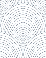 Subtle arches - navy blue on white papiers peint