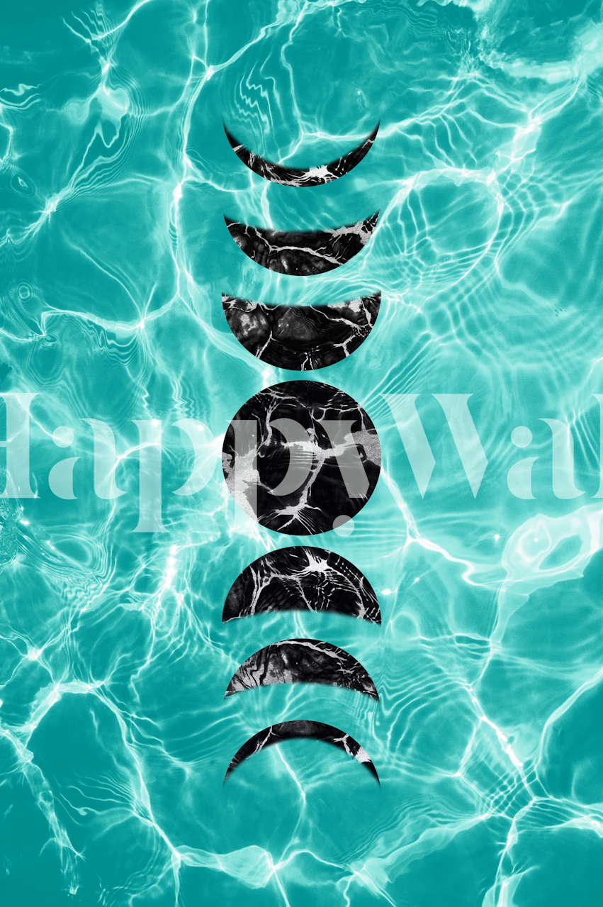 Carta da parati Pool Dream Moon Phases in una stanza