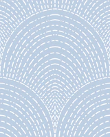Subtle arches - white on soft blue tapeet