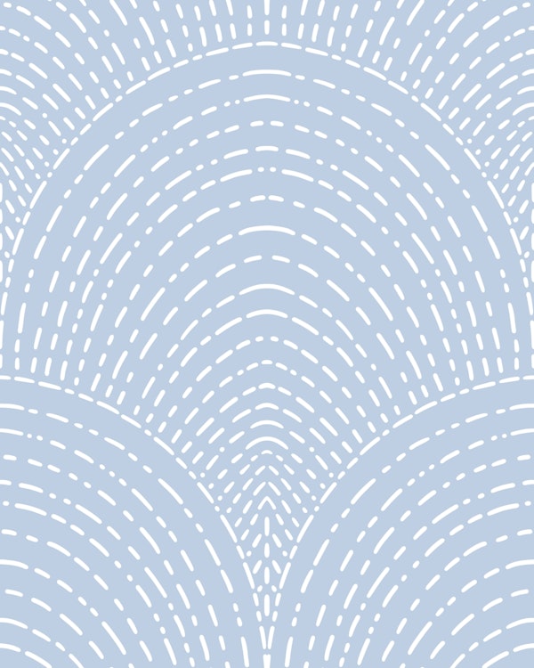 Subtle arches - white on soft blue