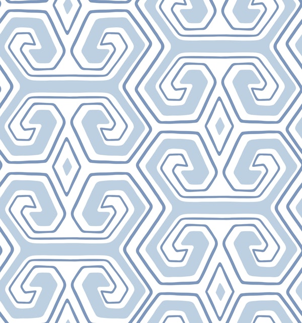 Tribal geometric - soft blue