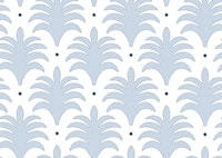 Simple palm fans in blue wallpaper