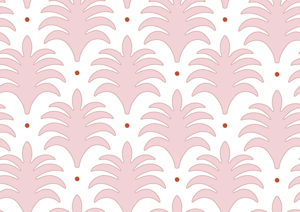Simple palm fans - pink and red