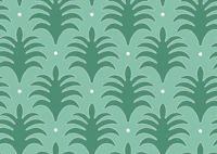 Simple palm fans in green tapet