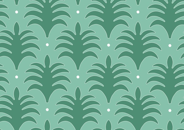 Simple palm fans in green