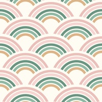 Blush & Green Rainbow Pattern ταπετσαρία