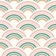Blush & Green Rainbow Pattern