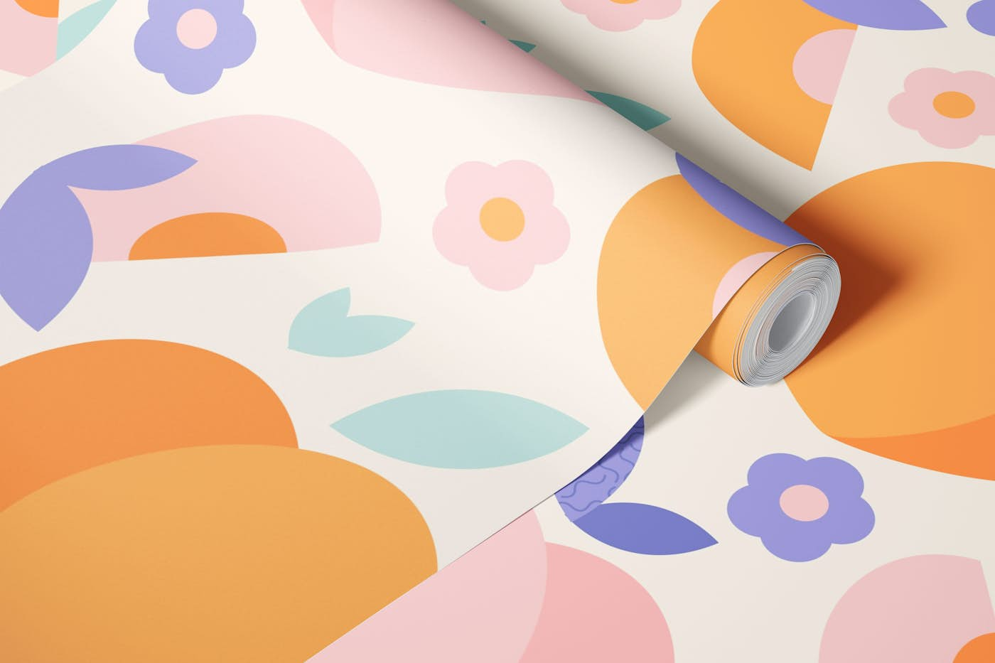 Peaches Pattern wallpaper roll