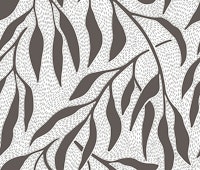 Minimal branches - brown and black on white tapete