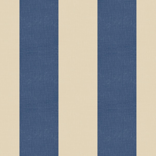 Wide textured stripes - navy blue and beige