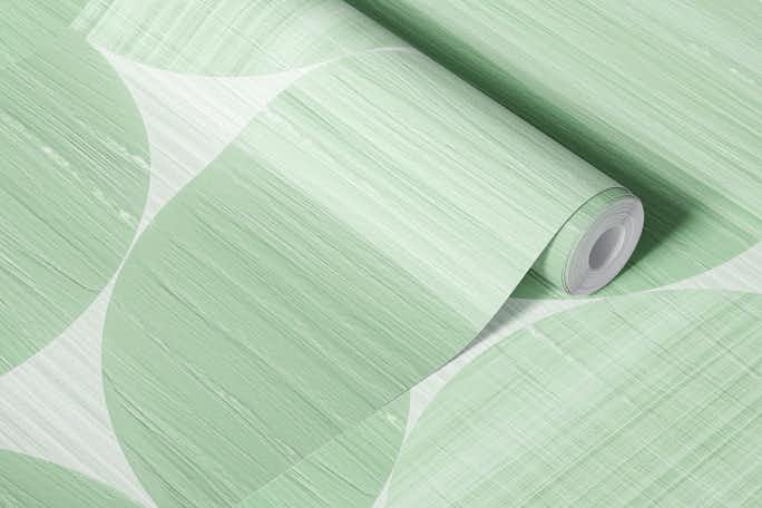 Paint Texture Circle Shapes in Sage Greenwallpaper roll
