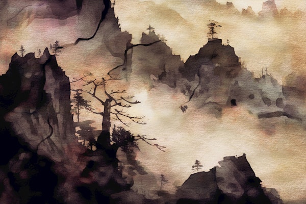 Misty Moody Mountain Forest