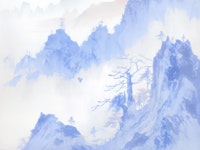 Misty Moody Forest Monochrome wallpaper