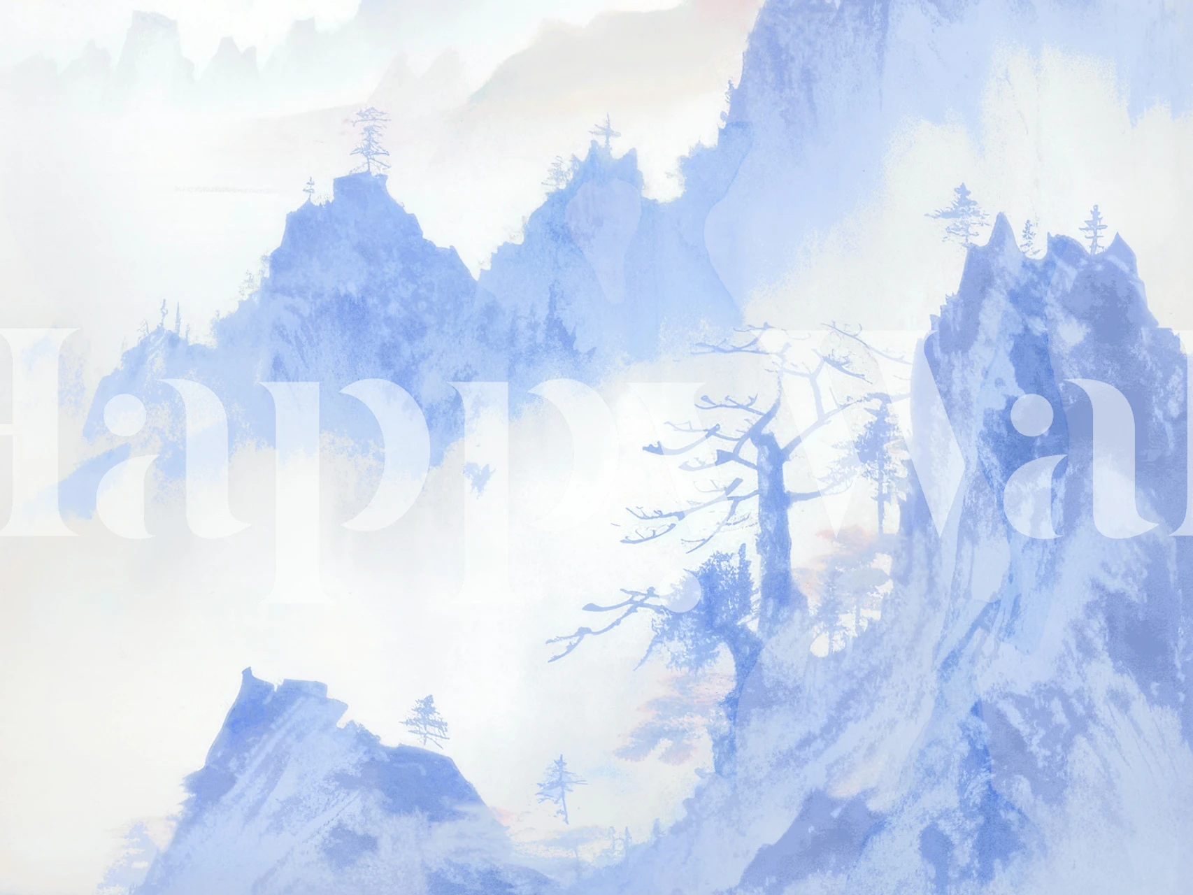 Mistig bos in zwart-wit met licht- en schaduwspel