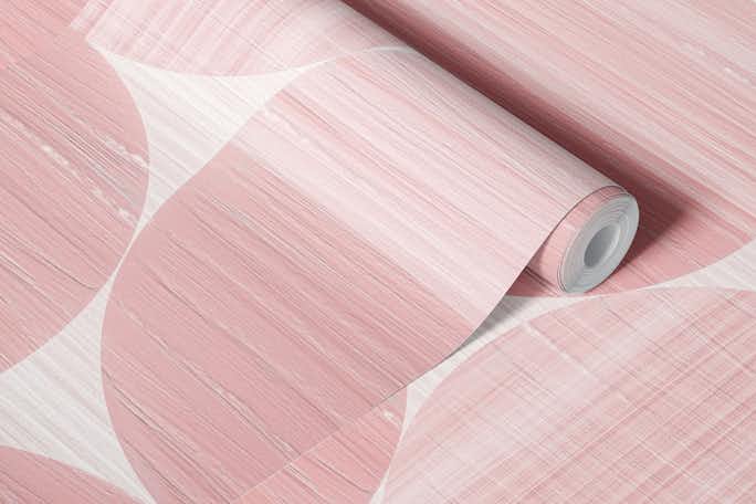 Paint Texture Circle Shapes in Soft Pinkwallpaper roll