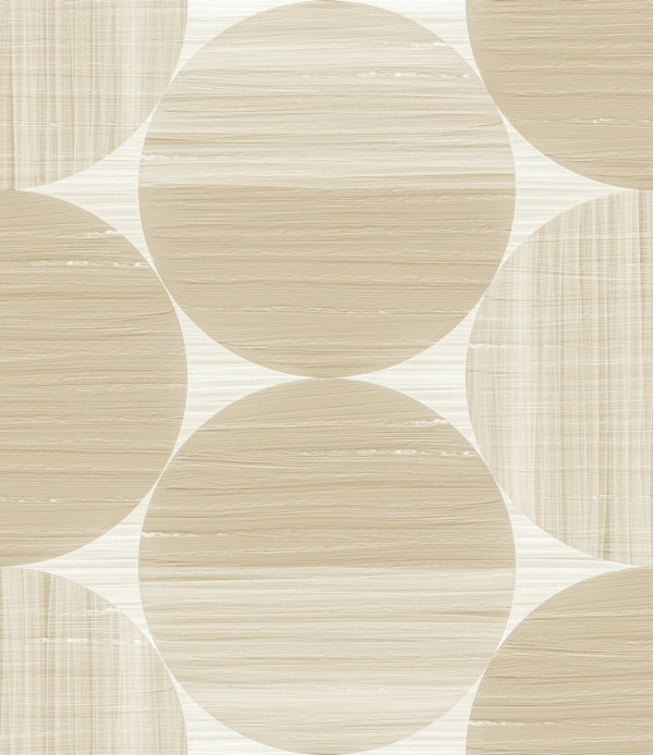 Paint Texture Circle Shapes in Sand Beige