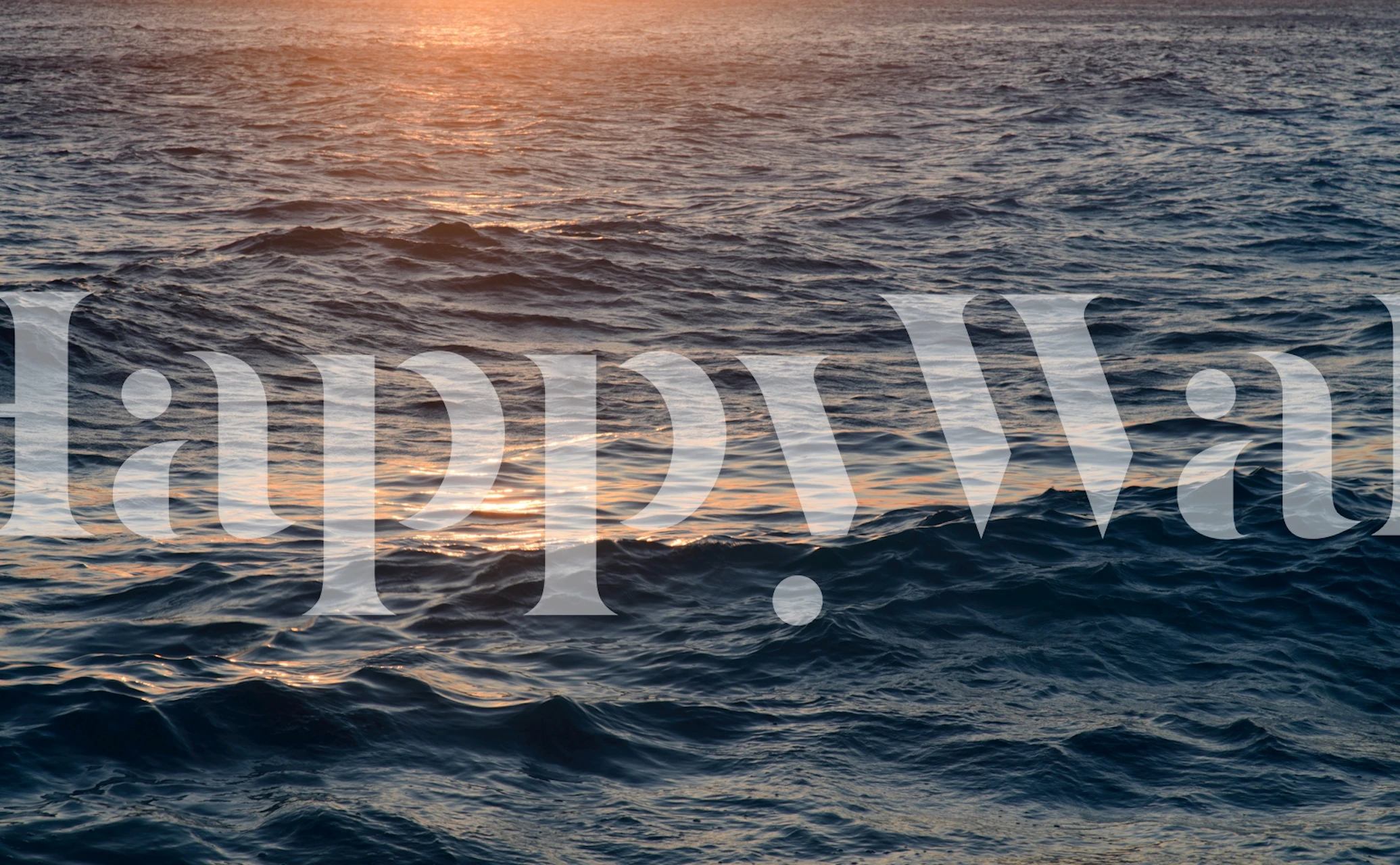 Caribbean ocean wallpaper in a room