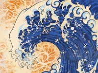 Wild Japanese Wave papel de parede