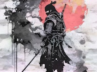 Samurai Grunge papiers peint