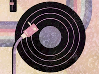 Retro Music Grunge tapet