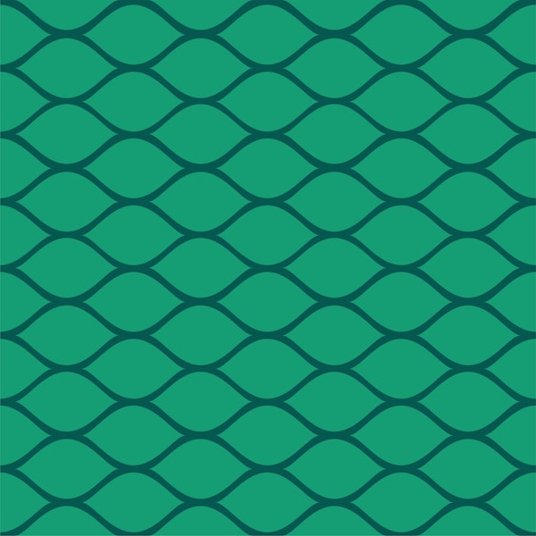 Jade green ogee pattern
