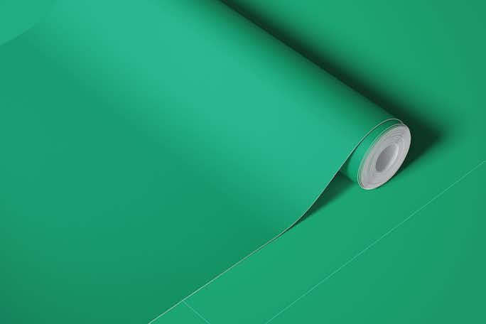 Jade green solid color patternwallpaper roll