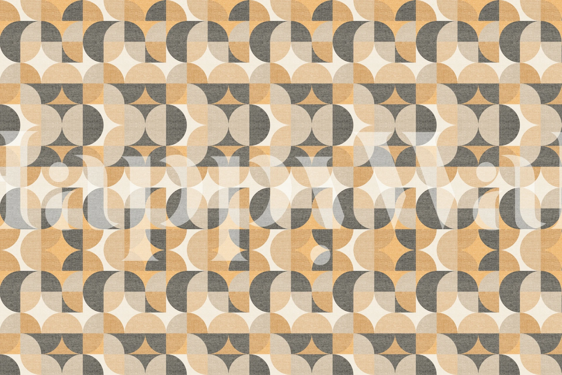 Retro geometrisch patroon beige behang