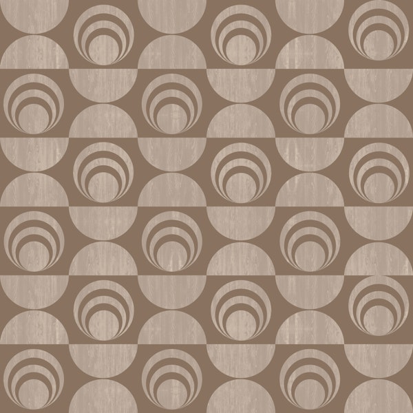 Retro Geometric Pattern Beige