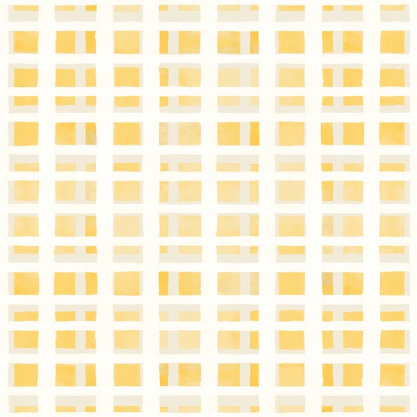 Retro Geometric Pattern Yellow Orange