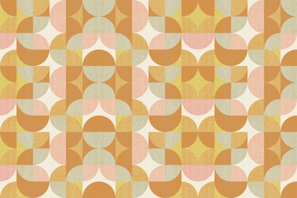 Retro Geometric Pattern Pastel