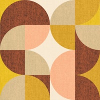 Retro Geometric Pattern Sage Rust Pink Gold ταπετσαρία