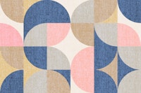 Retro Mid Century Modern Geometric Pattern ταπετσαρία