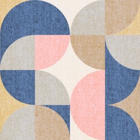 Retro Mid Century Modern Geometric Pattern ταπετσαρία