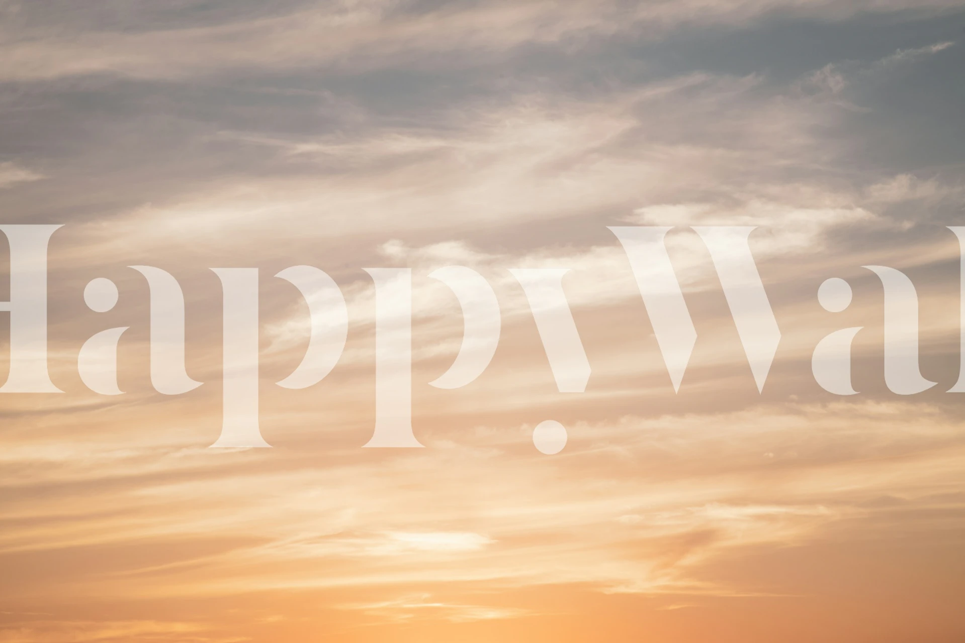 Mural de parede Caribbean Sunset Sky representando laranjas suaves e rosas suaves ao entardecer