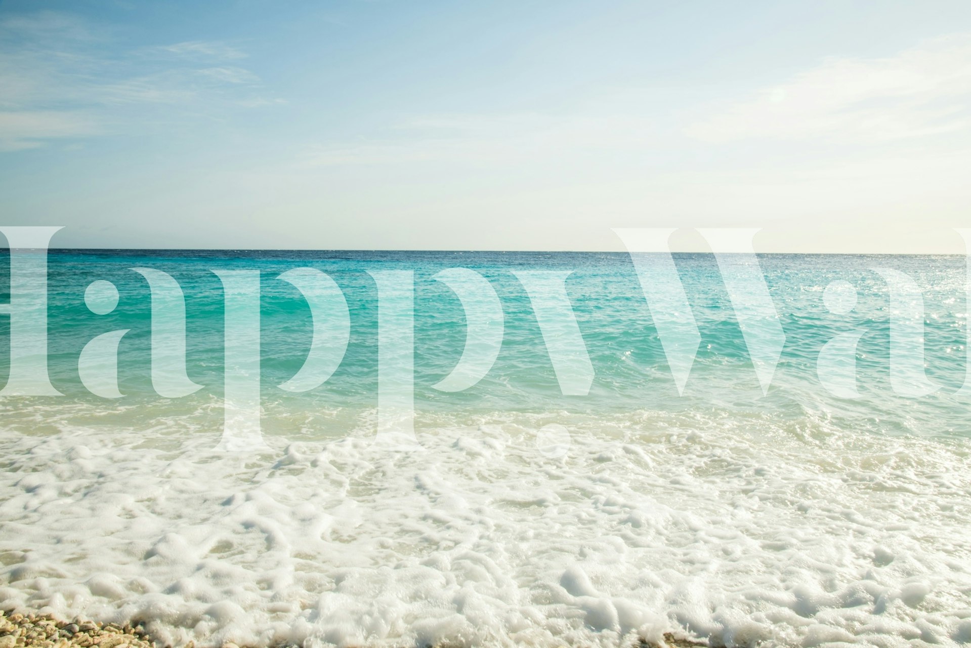 Caribbean Sea Bliss wallpaper in a room