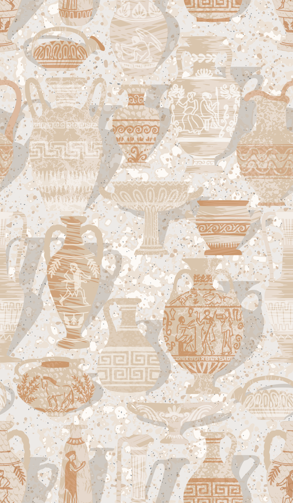 Antique pottery warm neutral