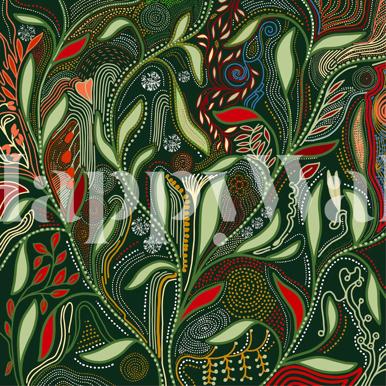 Ethereal Garden wallpaper displayed in a room