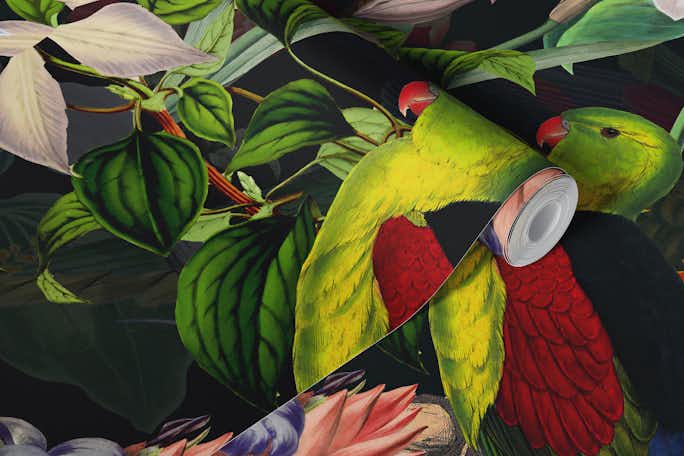 Vintage Parrot Jungle 1wallpaper roll