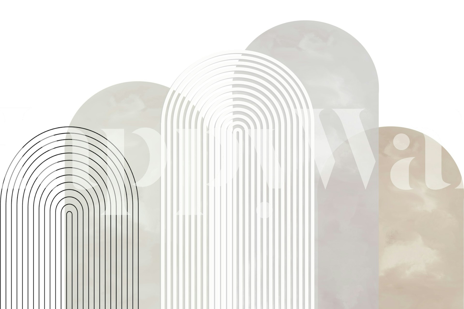 Tapeta Iconic Arches vystavená v místnosti