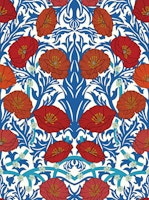 Magical Poppies in Retro Style 1 wallpaper