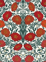 Magical Poppies in Retro Style 2 wallpaper