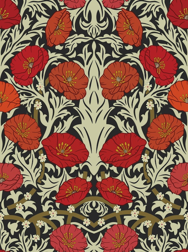 Magical Poppies in Retro Style 4