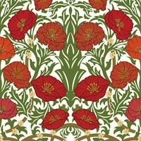 Magical Poppies in Retro Style 5 papiers peint