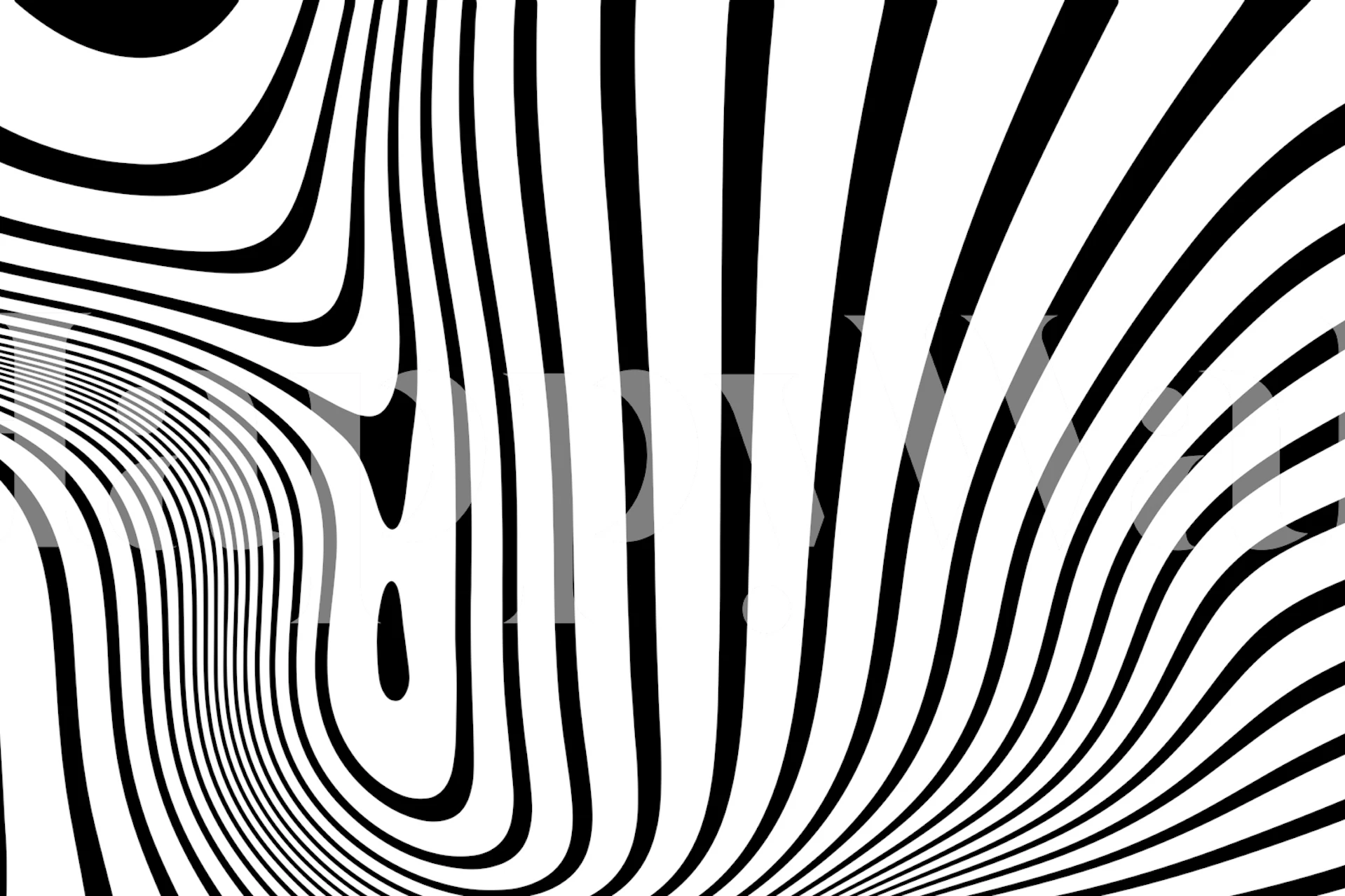 Retro Black and White Optical Illusion Wall Mural inducing a sense of movement