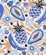 Tropical fruit - blue